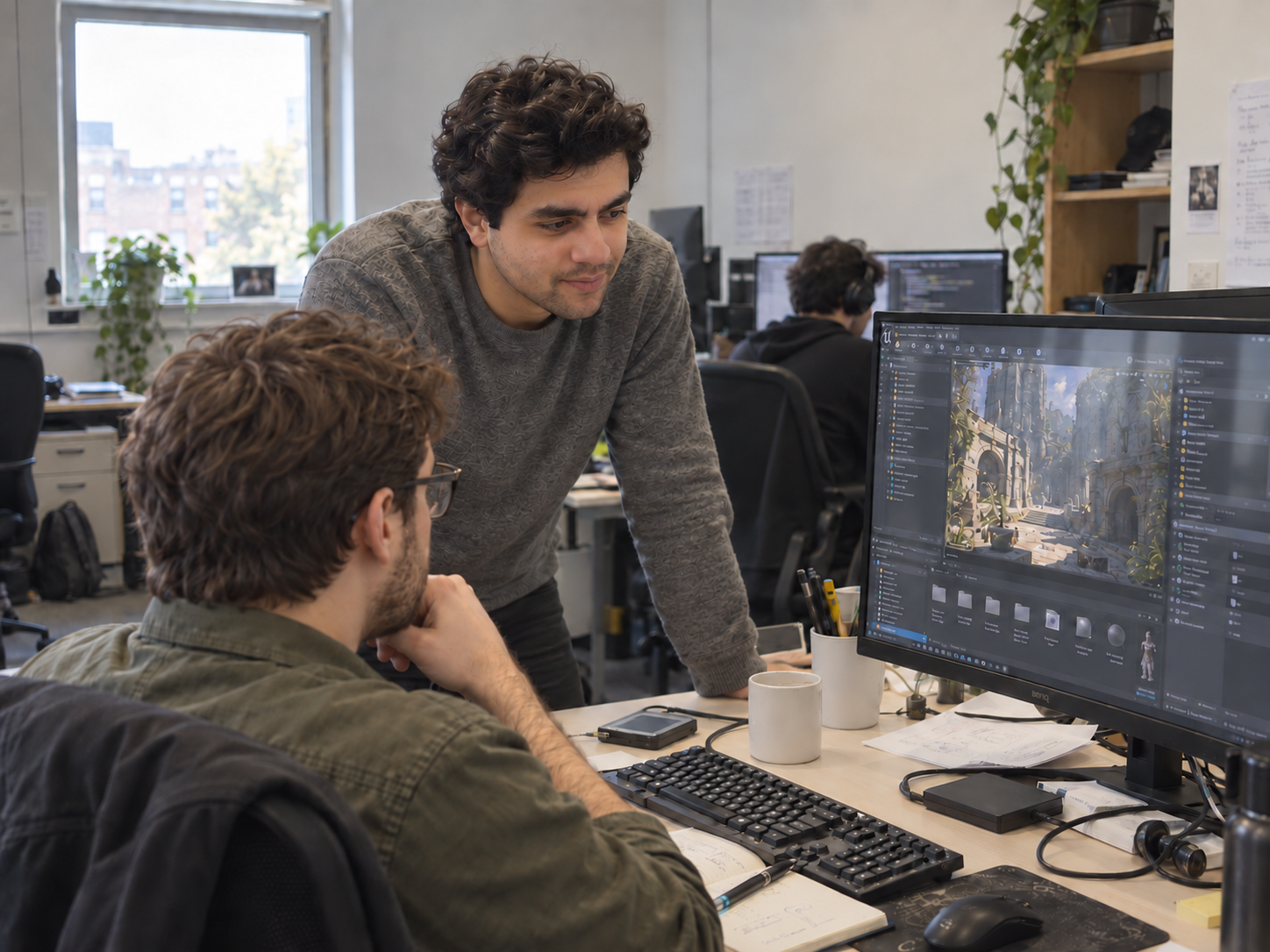Game-development collaboration around an Unreal Engine workstation