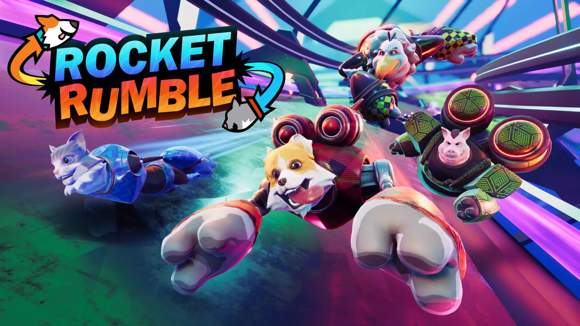 Rocket Rumble key art representing game design work at PixelNAUTS Games.